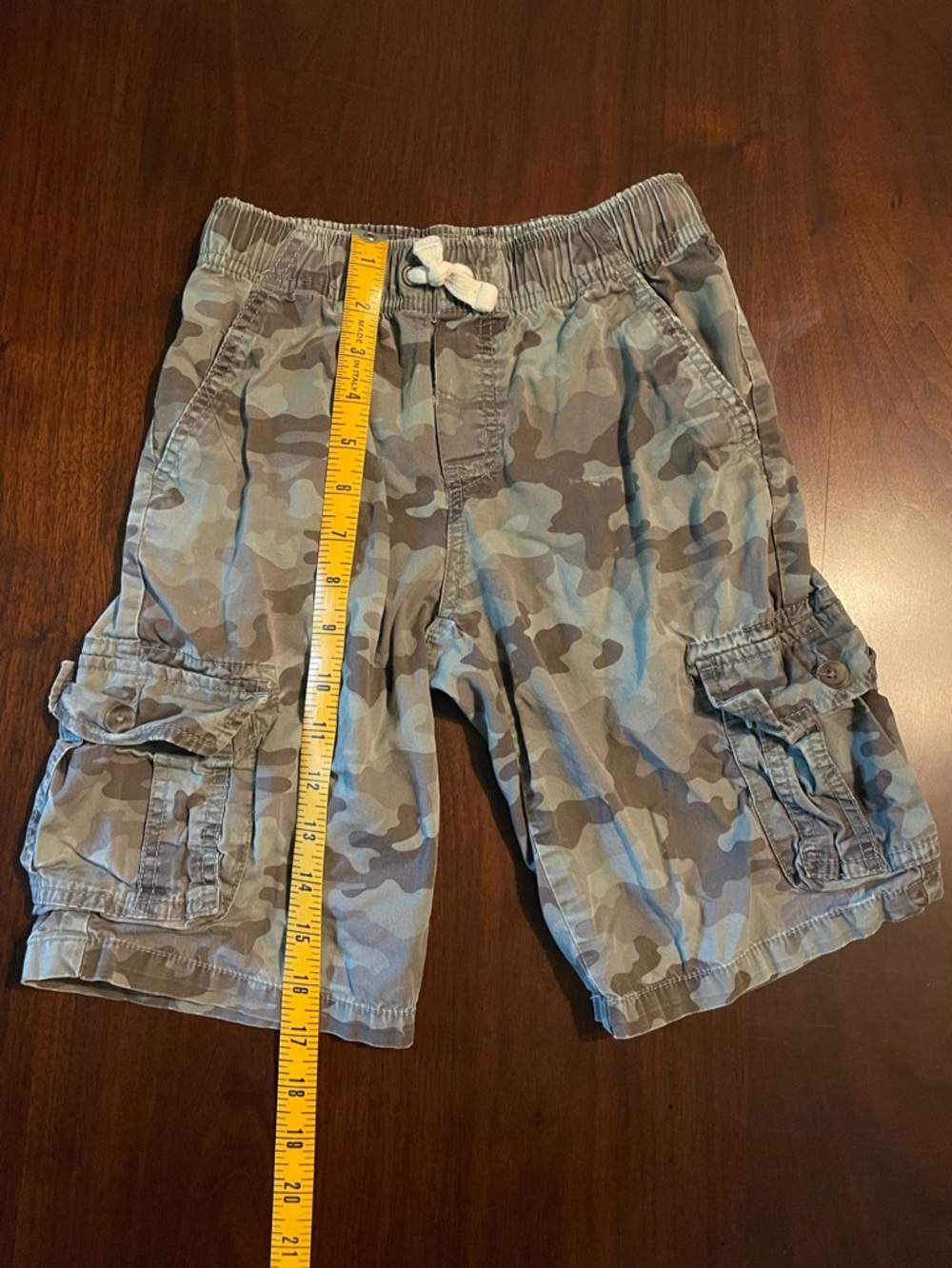 Cat & Jack Boy's Camouflage Cargo Shorts - Blue, Gray